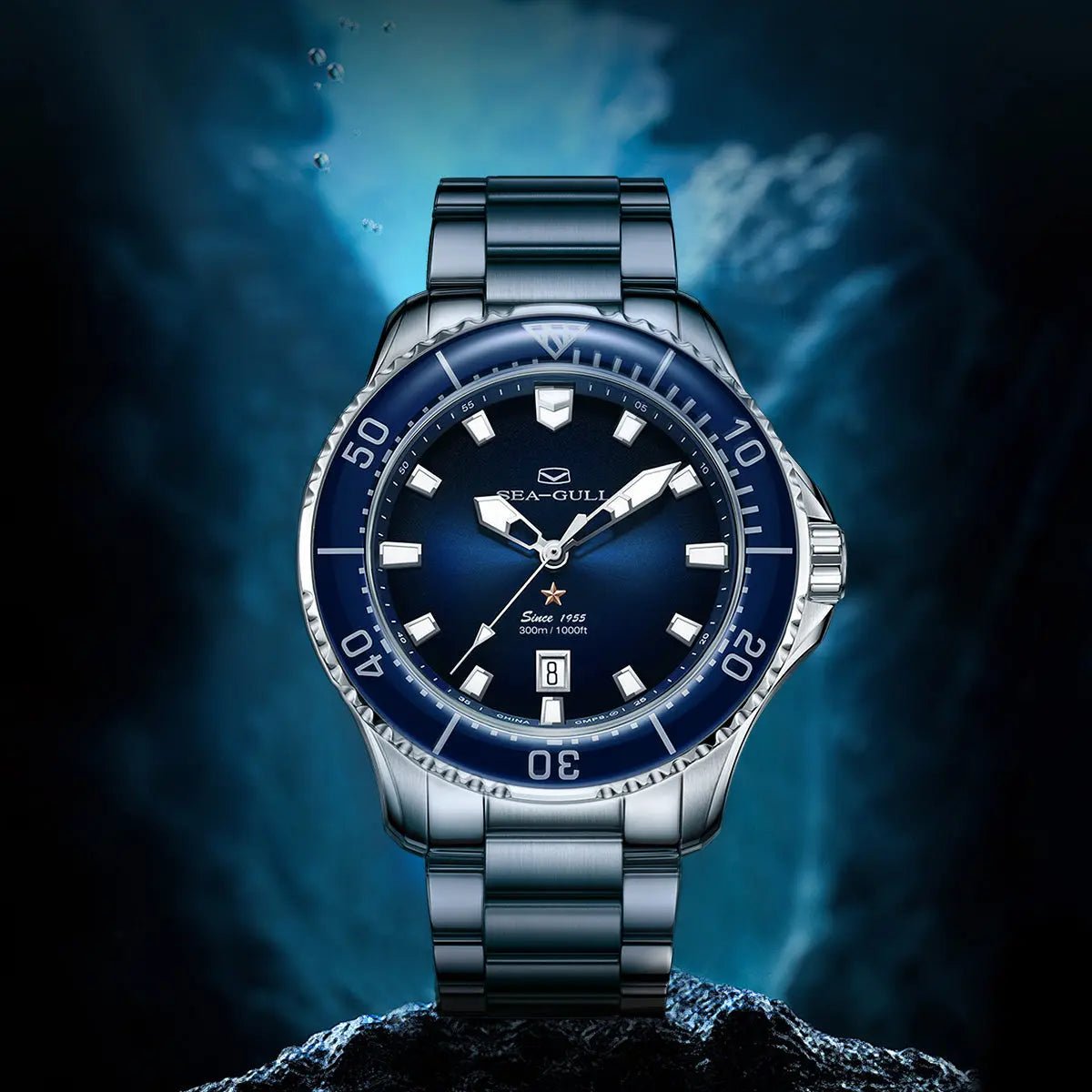Dive | Ocean Series | 300M Waterproof | Luminous | Calendar | 44mm - Sea-Gull Watch Official Store