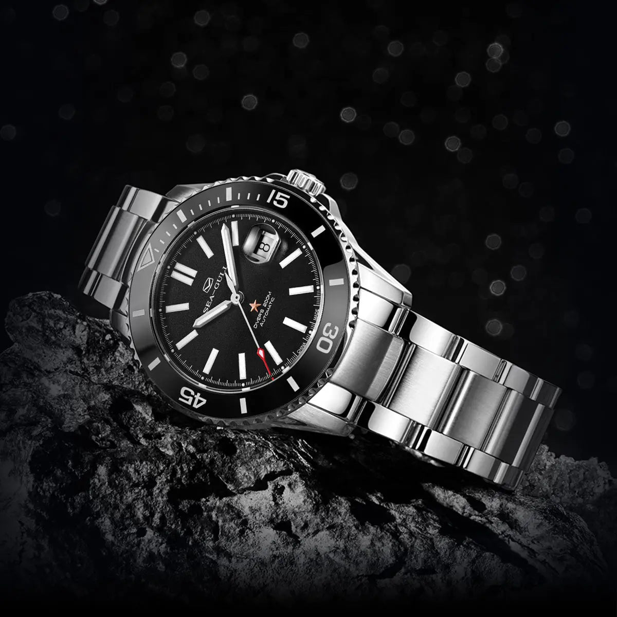 Ocean Series | 200M Waterproof | Ceramic Bezel | Luminous | Calendar | 44mm Sea-Gull