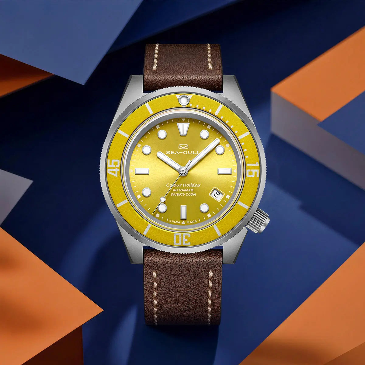 Ocean Series | Colorful | Titanium Alloy | 200M WR | Extra Strap | 41mm Sea-Gull Watch Official Store