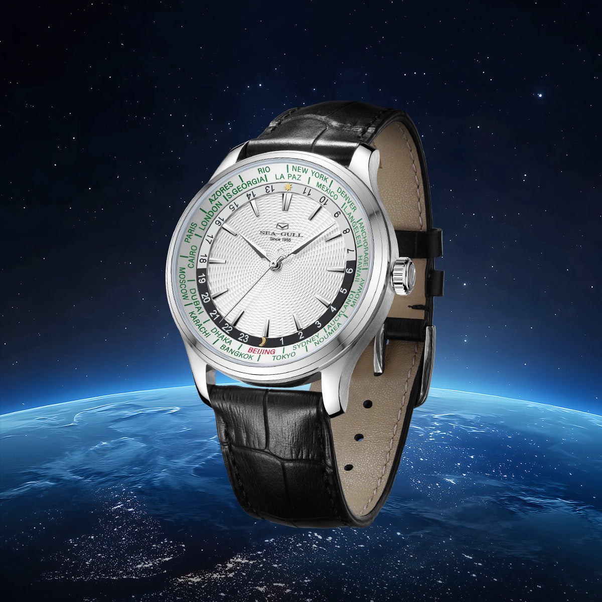 GMT Watch | World Time | Sub Second Dial | 41mm