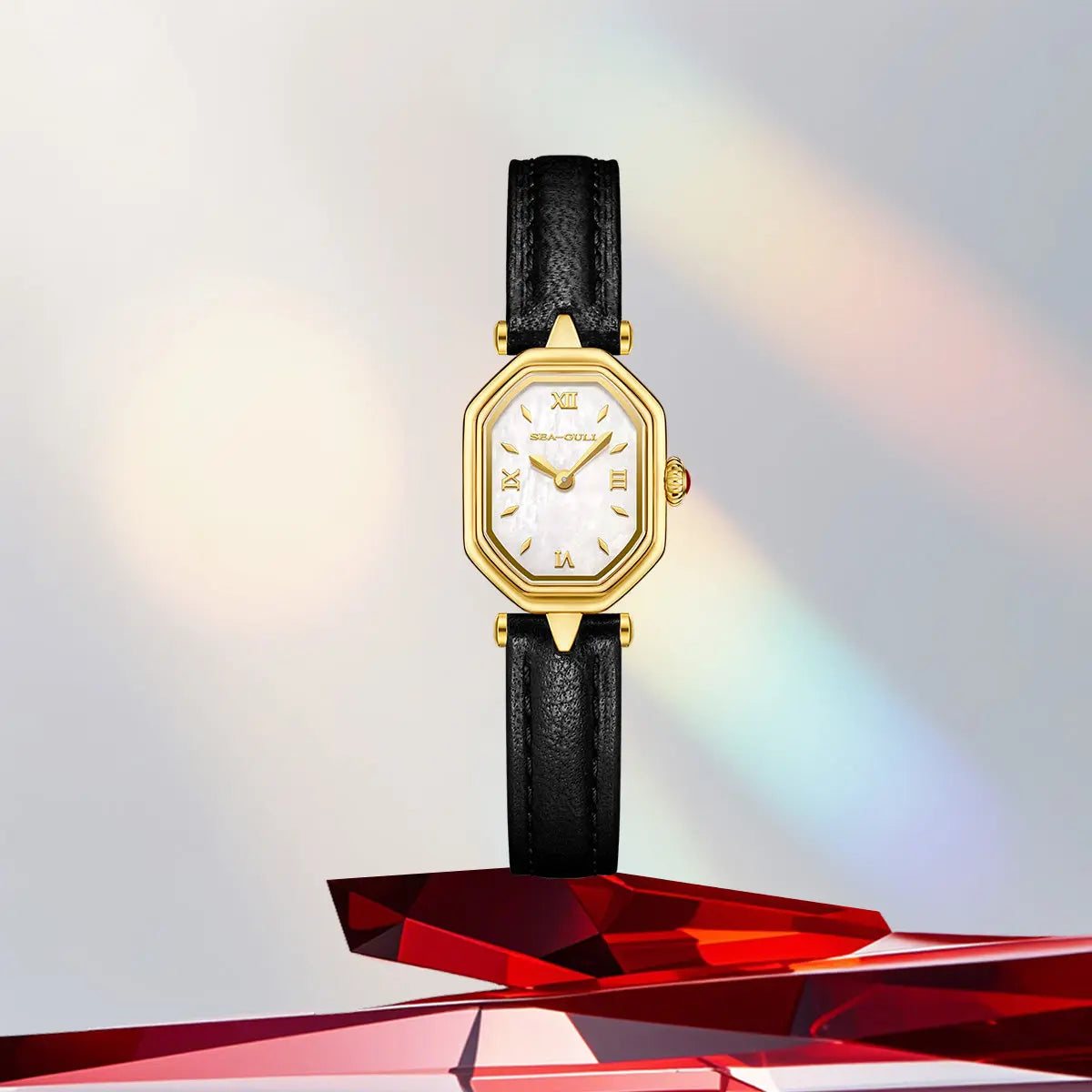 Octagonal | Slim | Quartz Movement | Mother-of-pearl dial | 24mm Sea-Gull