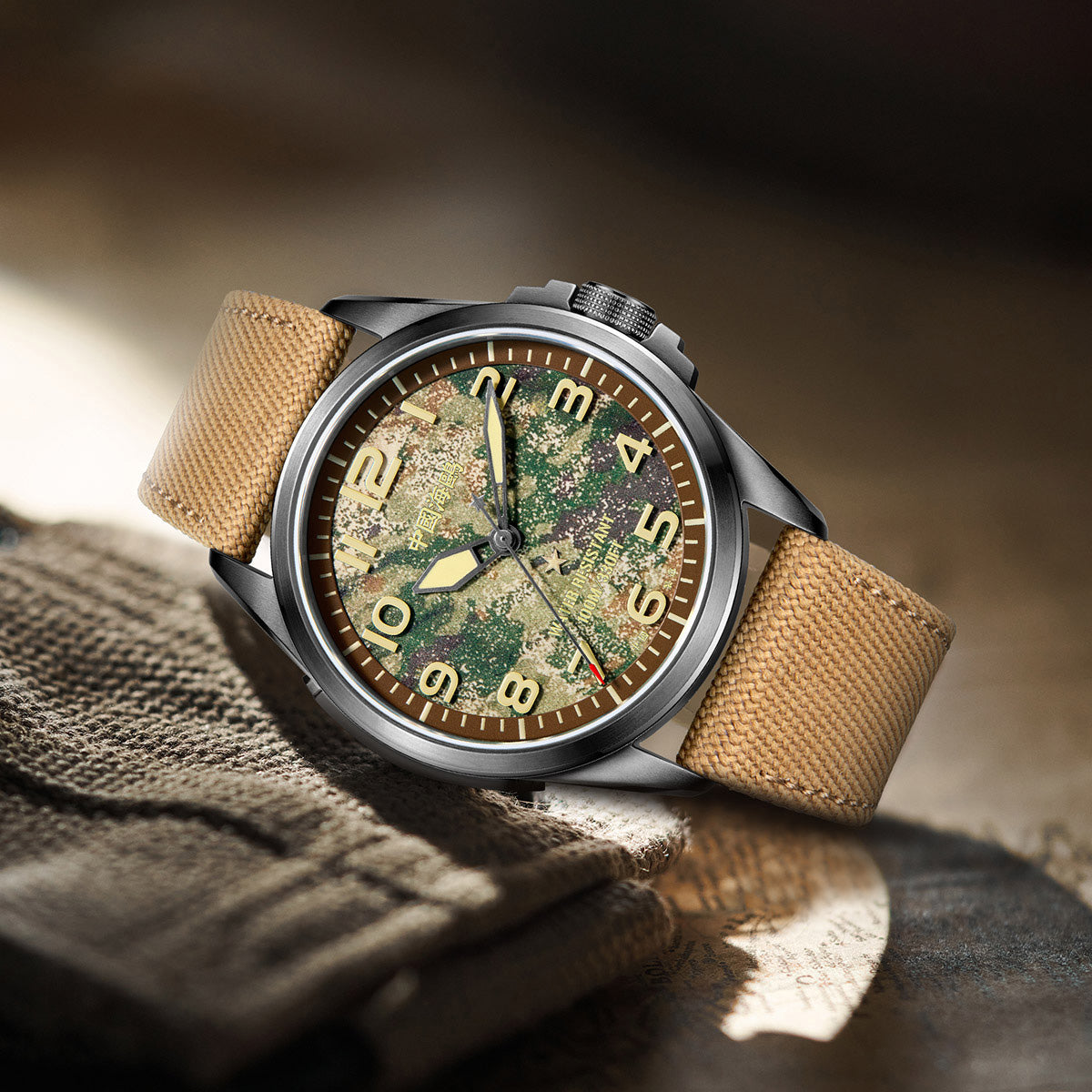 Reissue | Camouflage Dial | Military Watch | Vintage | Luminous | 43mm