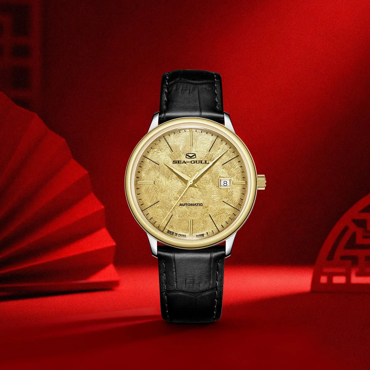 18K Gold-plated | Couple Watch | Business | Calendar | 42mm/36mm Sea-Gull Watch Official Store