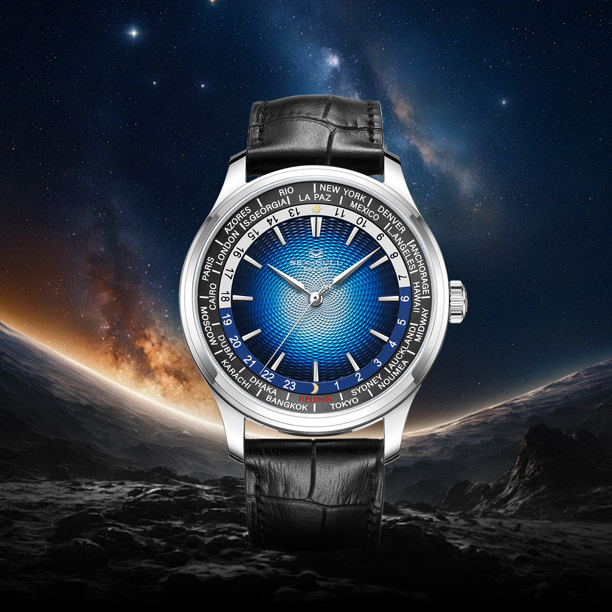 GMT Watch | World Time | Sub Second Dial | 41mm