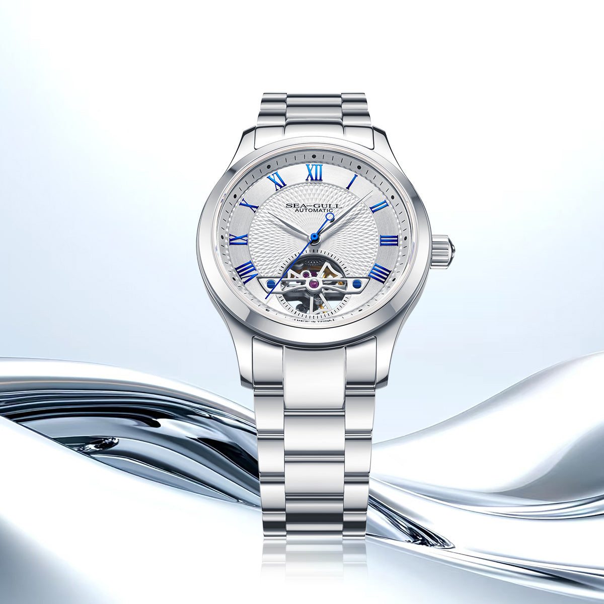 Flywheel | Guilloché Dial | Roman Numeral | 39mm Sea-Gull Watch Official Store