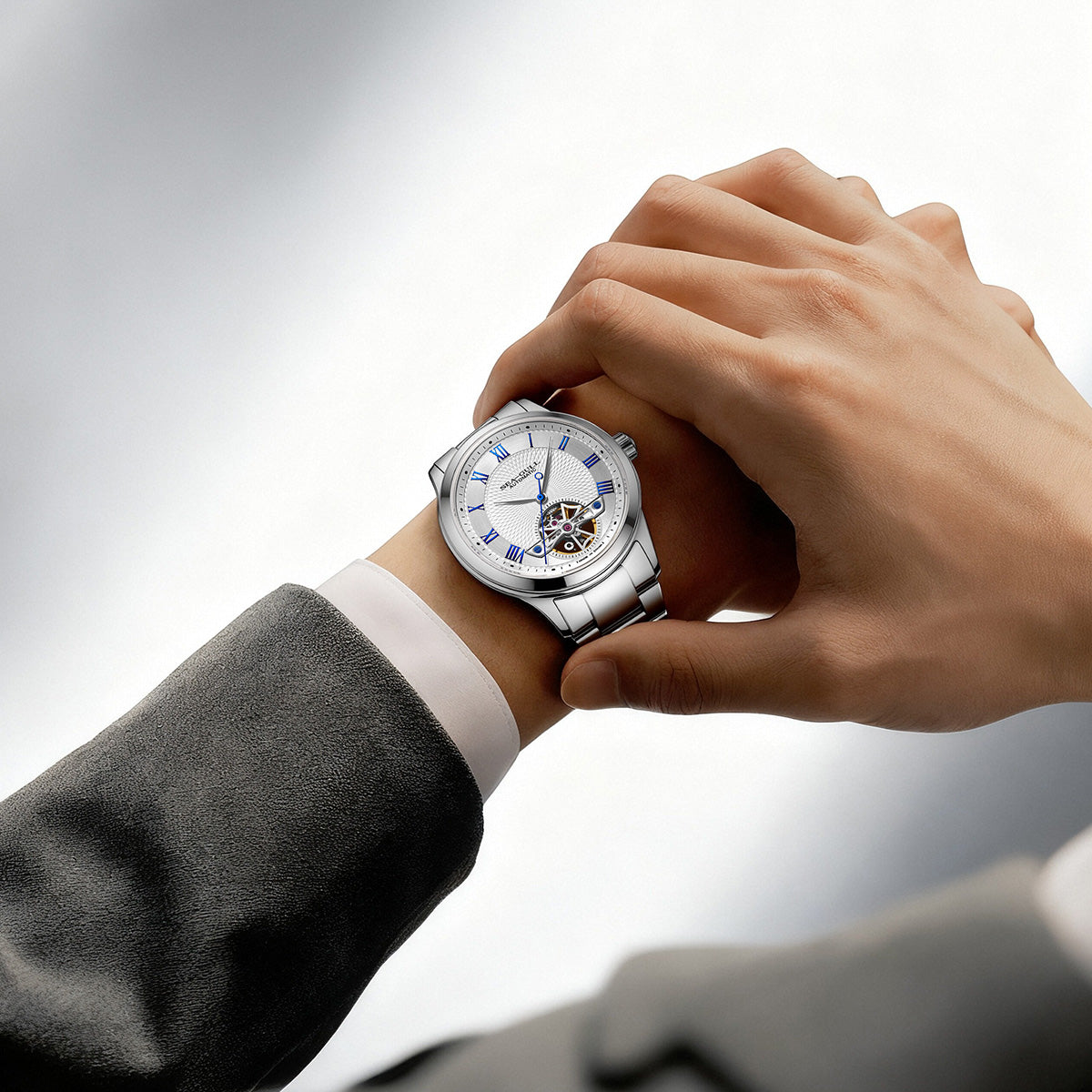 Flywheel | Guilloché Dial | Roman Numeral | 39mm Sea-Gull Watch Official Store