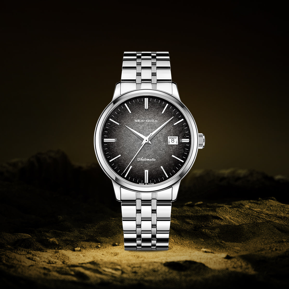 Gradient Dial | Business | Minimalist | Calendar | 40mm Sea-Gull