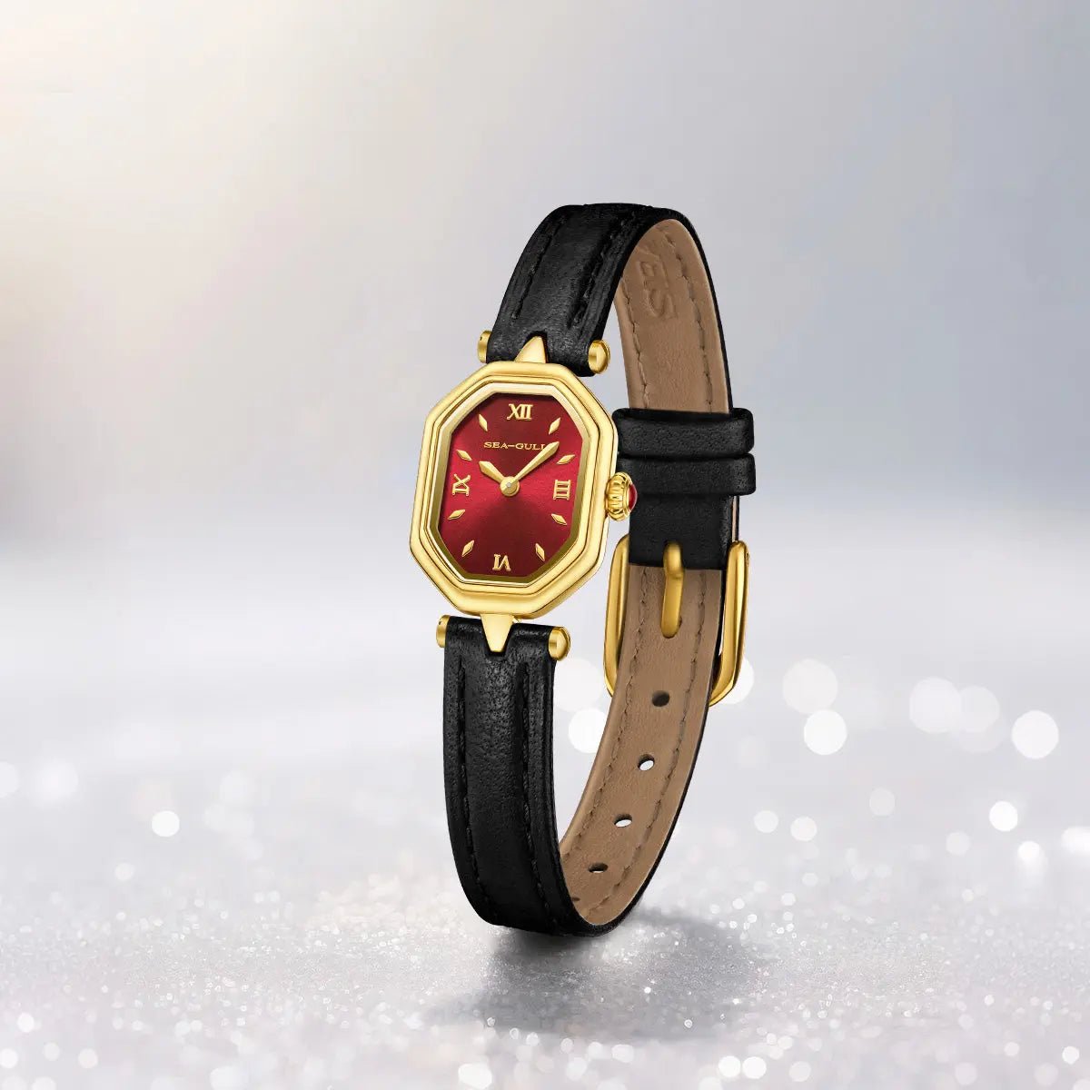 Octagonal | Slim | Quartz Movement | Mother-of-pearl dial | 24mm - Sea-Gull Watch Official Store