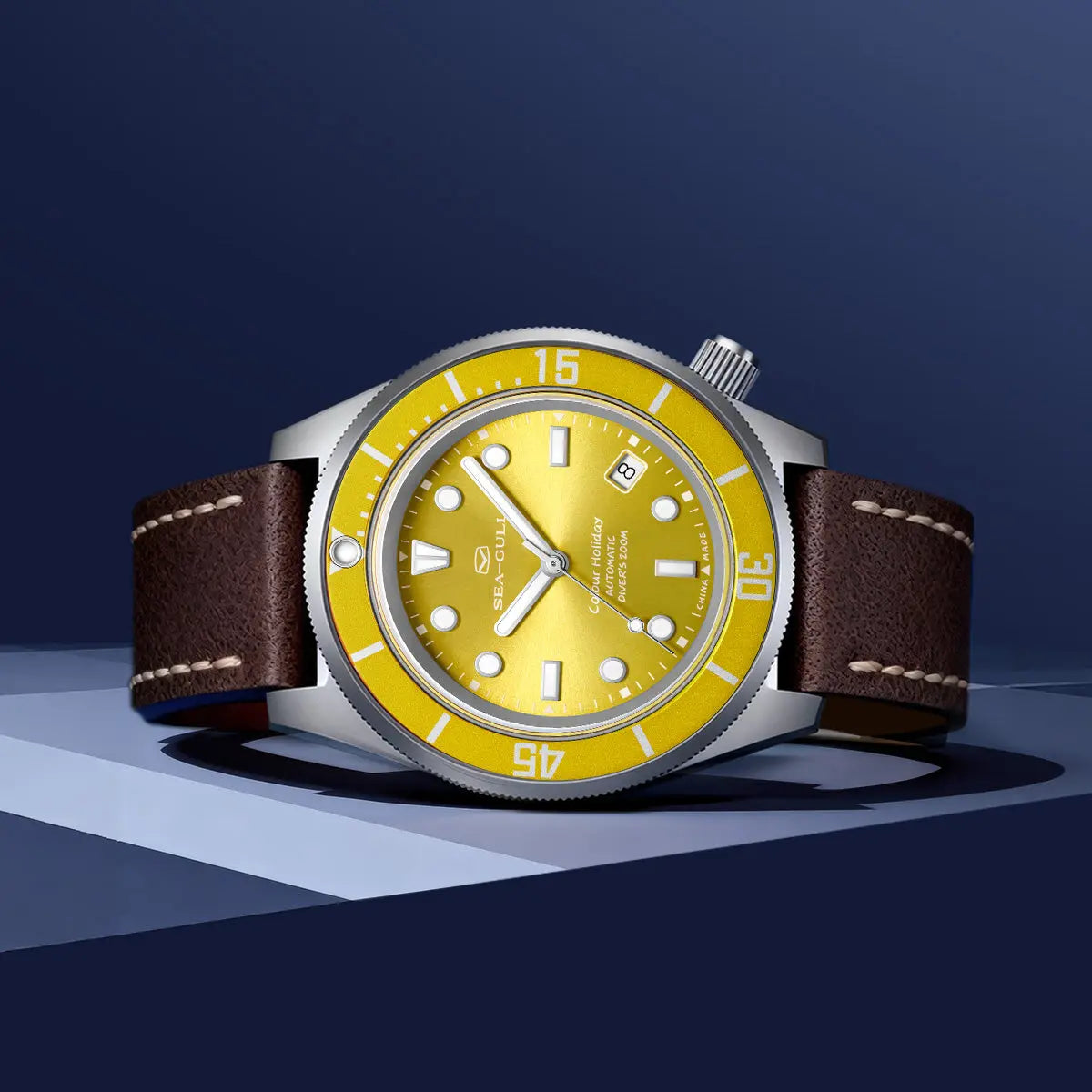 Ocean Series | Colorful | Titanium Alloy | 200M WR | Extra Strap | 41mm Sea-Gull Watch Official Store