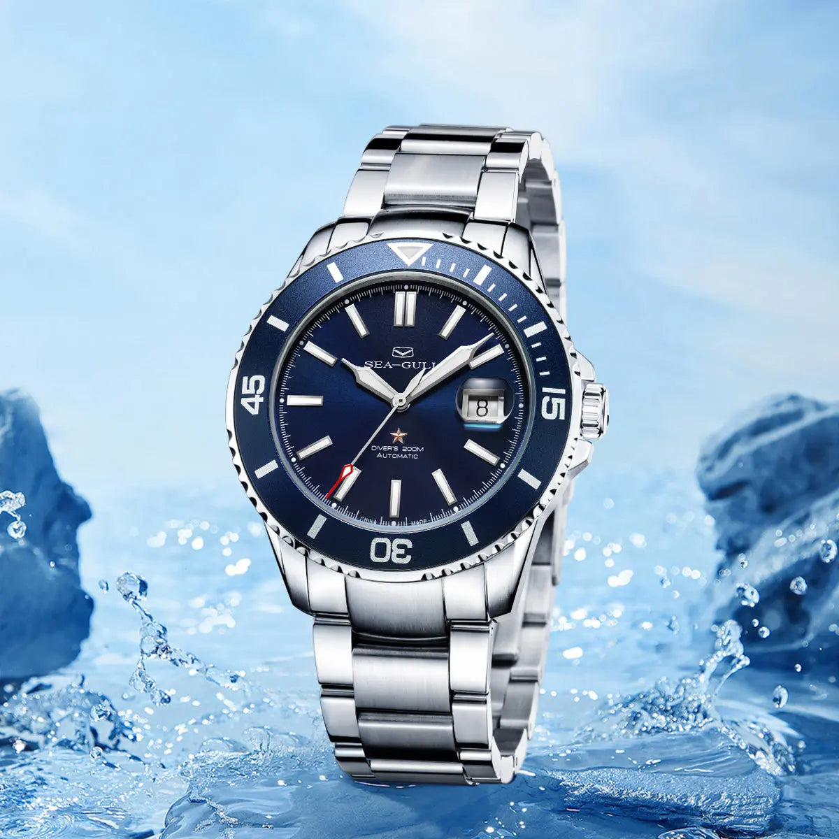 Ocean Series | 200m Waterproof | Calendar | Luminous | 44mm Sea-Gull