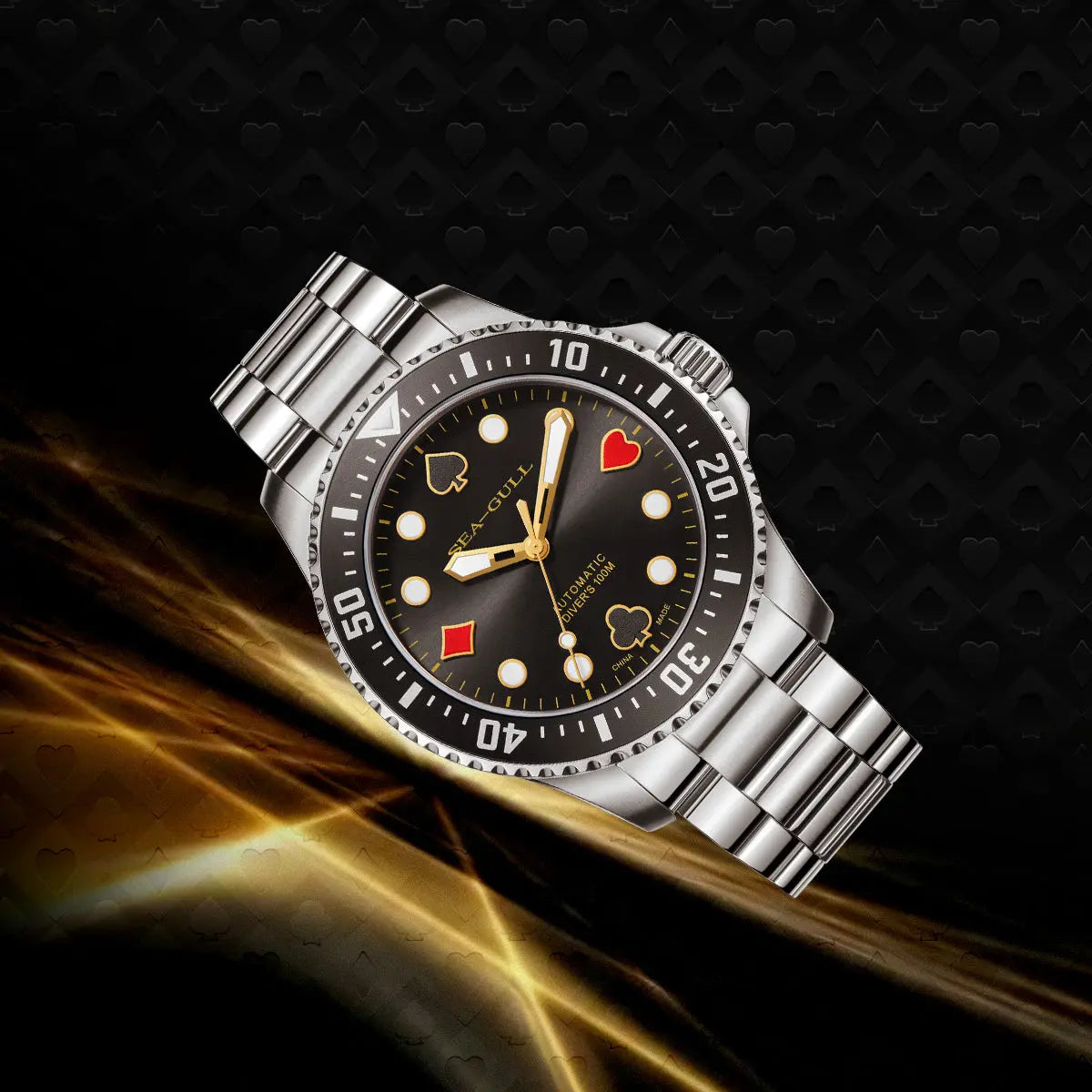 Ocean Series | Diving | Poker Master | 100M Waterproof | Luminous | 44.5mm Sea-Gull