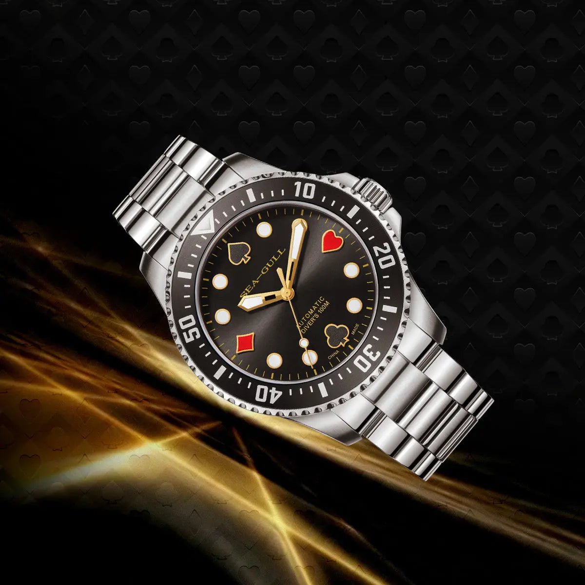 Ocean Series | Diving | Poker Master | 100M Waterproof | Luminous | 44.5mm - Sea-Gull Watch Official Store