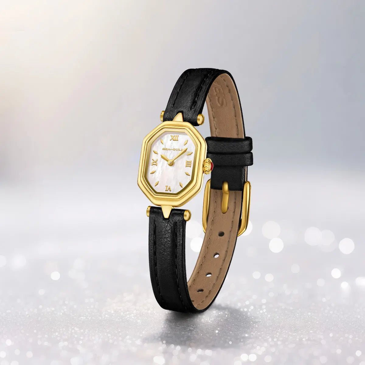 Octagonal | Slim | Quartz Movement | Mother-of-pearl dial | 24mm Sea-Gull