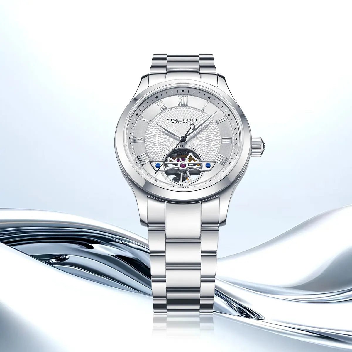 Volante | Esfera guilloché | Número romano | Reloj Sea-Gull de 39 mm Tienda oficial