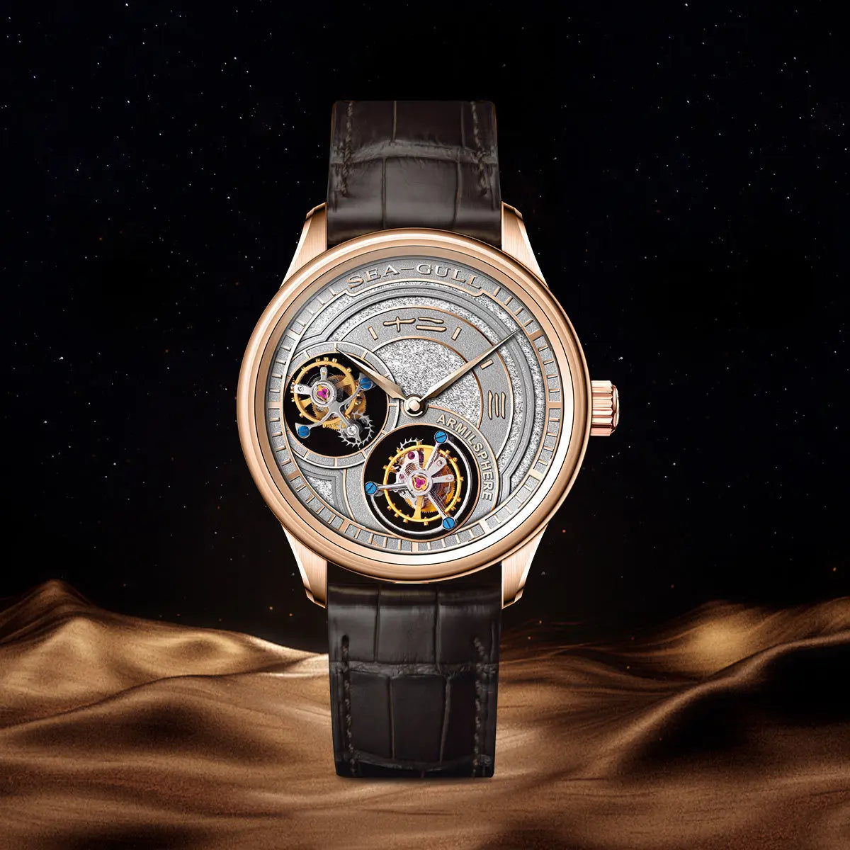 Double Tourbillon | Armillary | Vintage | 43mm Sea-Gull