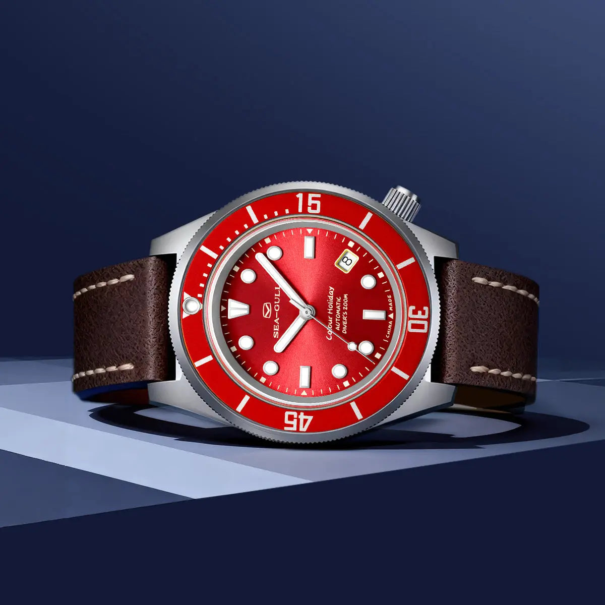 Ocean Series | Colorful | Titanium Alloy | 200M WR | Extra Strap | 41mm Sea-Gull Watch Official Store