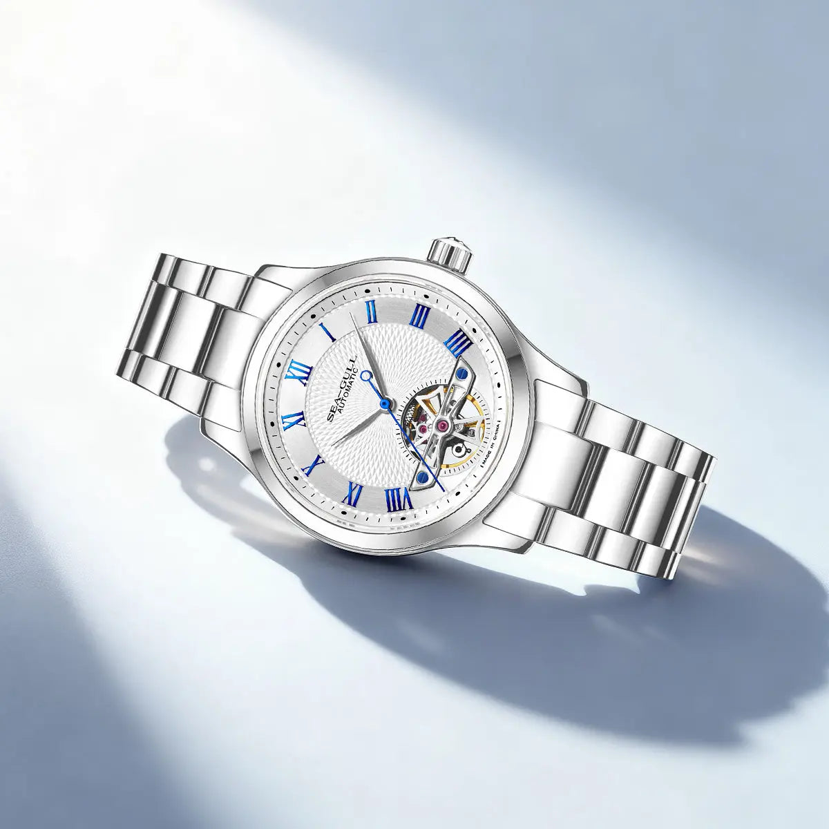 Flywheel | Guilloché Dial | Roman Numeral | 39mm Sea-Gull Watch Official Store