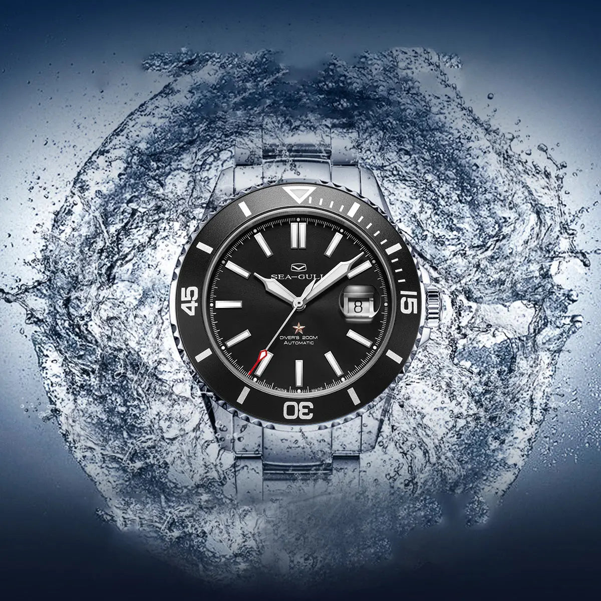 Ocean Series | 200m Waterproof | Calendar | Luminous | 44mm Sea-Gull