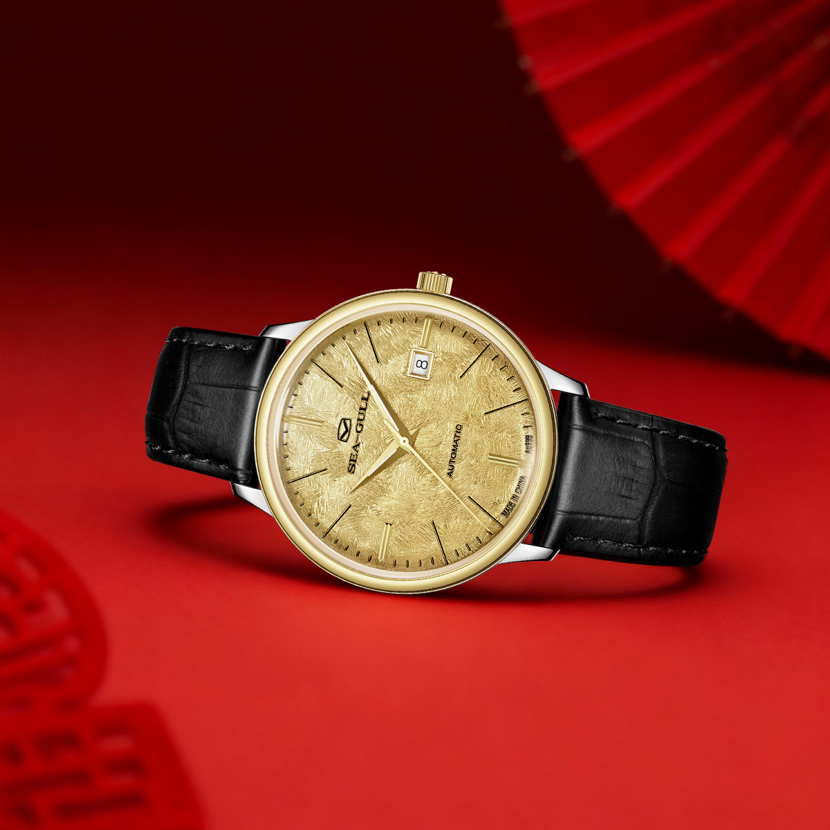 18K Gold-plated | Couple Watch | Business | Calendar | 42mm/36mm Sea-Gull Watch Official Store