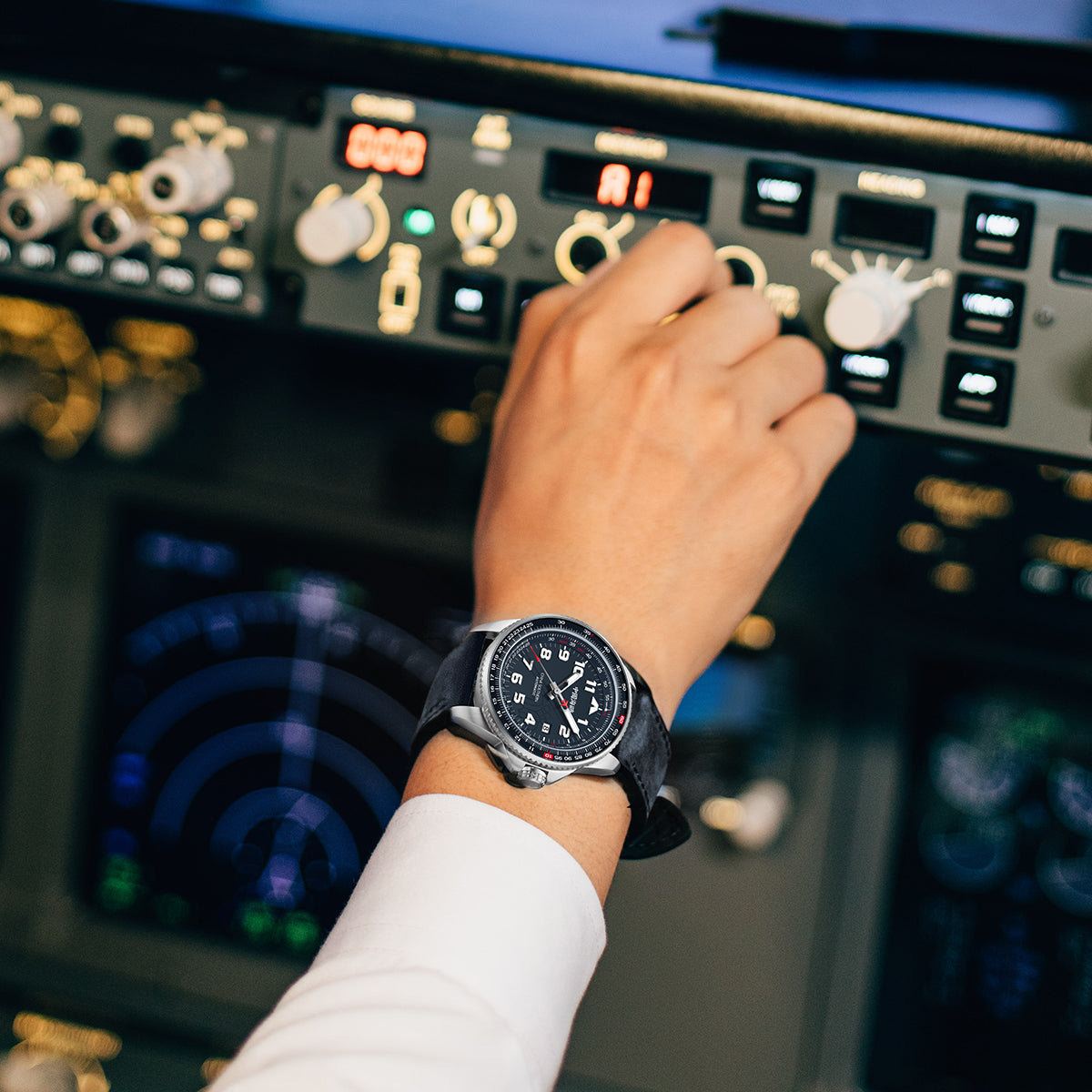 تعاون Csair | سلسلة Sky | مقياس السرعة | مضيء | طيار | 42 مم