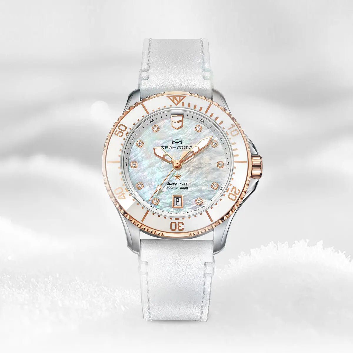 Ocean Series | Mother-of-Pearl Dial | Luminous | 300m Waterproof | 40mm - Sea-Gull Watch Official Store
