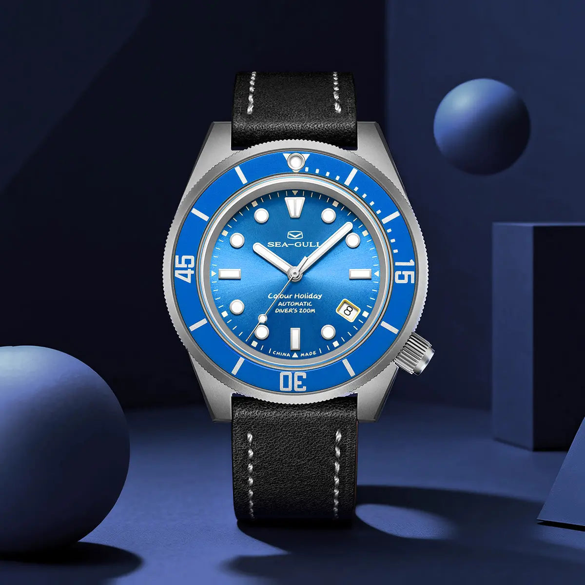 Ocean Series | Colorful | Titanium Alloy | 200M WR | Extra Strap | 41mm Sea-Gull Watch Official Store