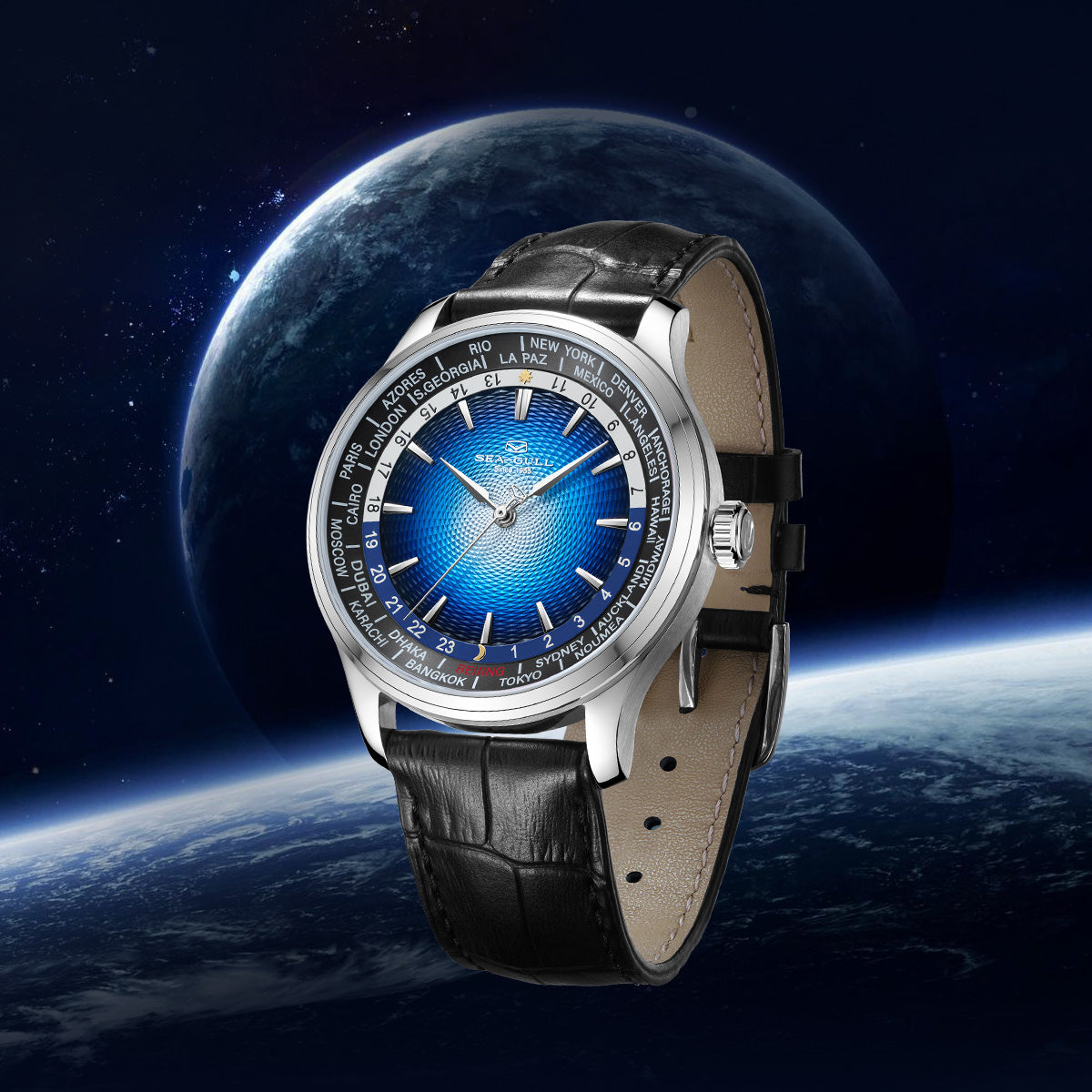 GMT Watch | World Time | Sub Second Dial | 41mm