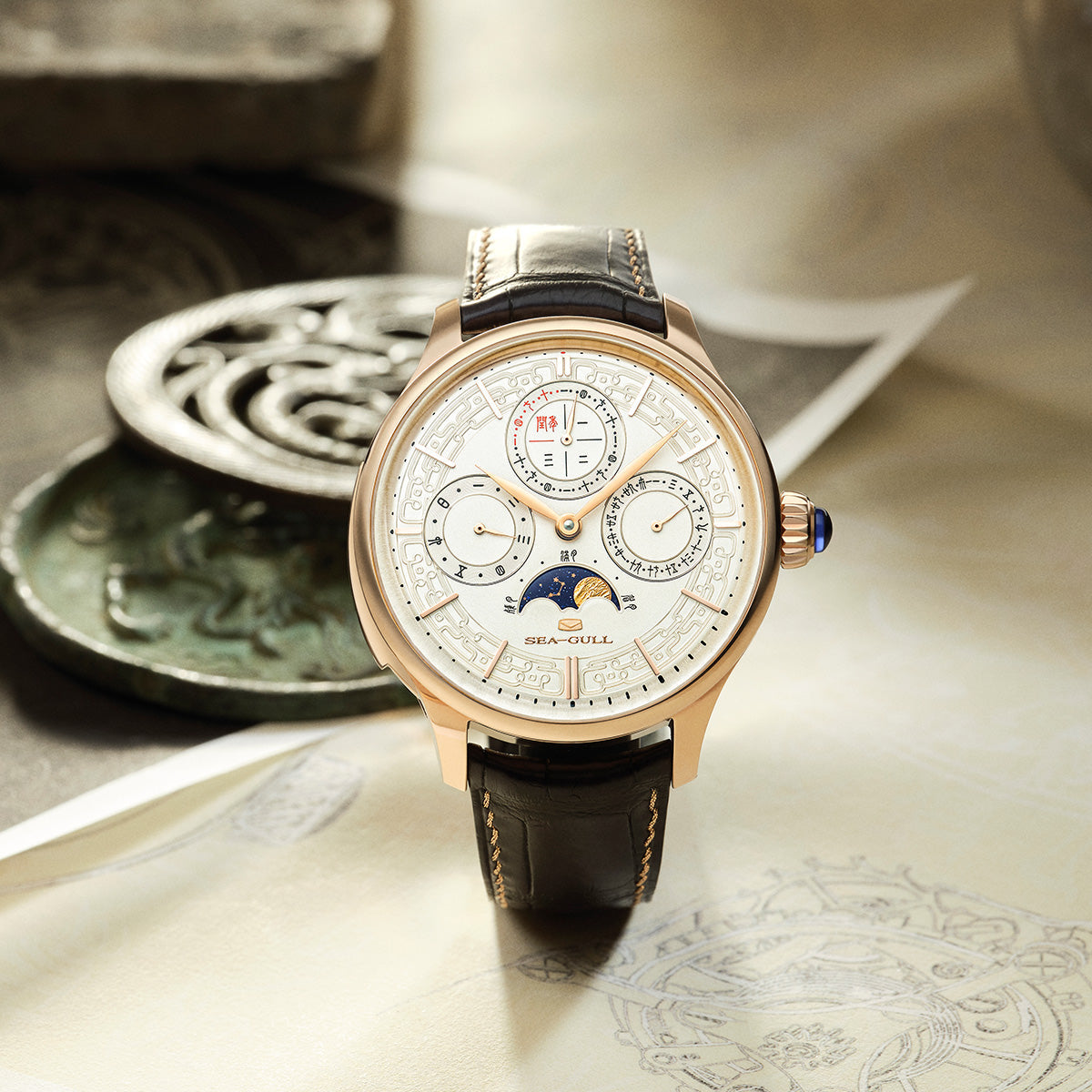 Tourbillon | Moon Phase | Perpetual Calendar | Minute Timer | 46mm Sea-Gull