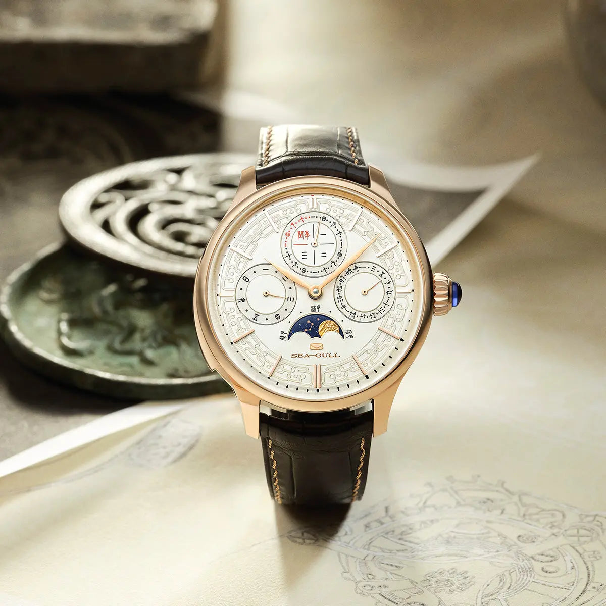 Tourbillon | Moon Phase | Perpetual Calendar | Minute Timer | 46mm Sea-Gull