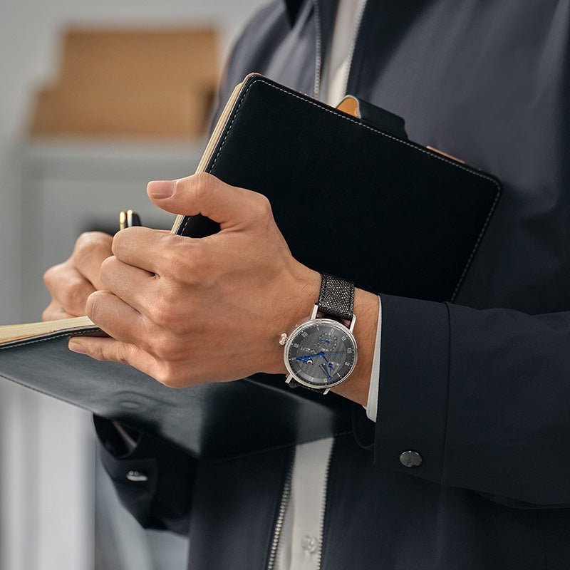 Moon Phase | Business | Complete Calendar | Energy Indicator | 41mm - Sea-Gull Watch Official Store