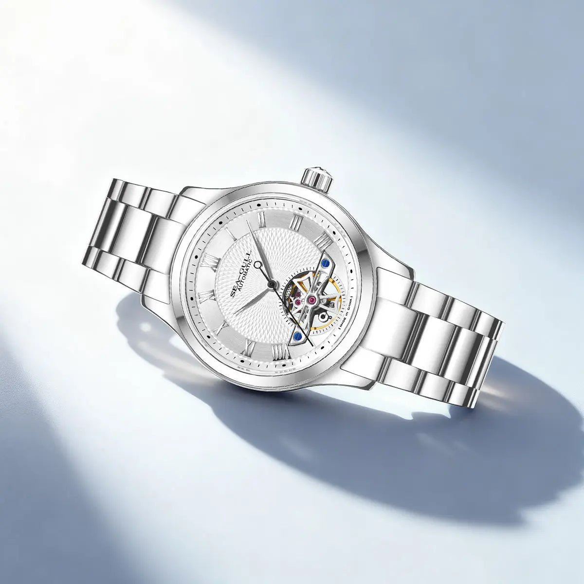 Volante | Esfera guilloché | Números romanos | Reloj Sea-Gull de 39mm tienda oficial