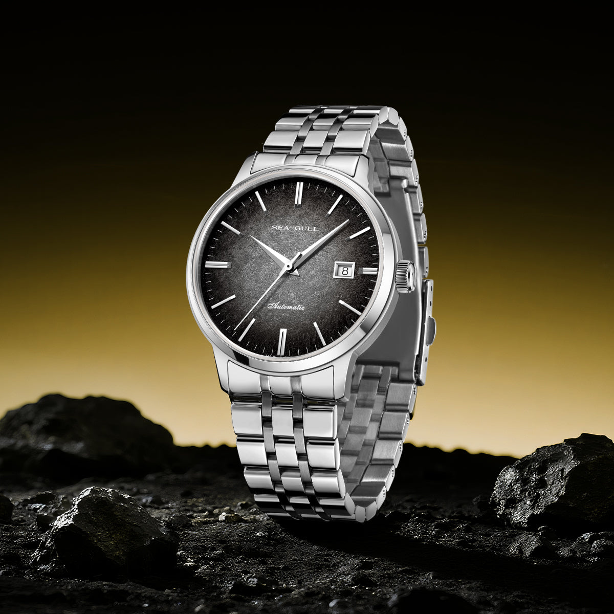 Gradient Dial | Business | Minimalist | Calendar | 40mm Sea-Gull