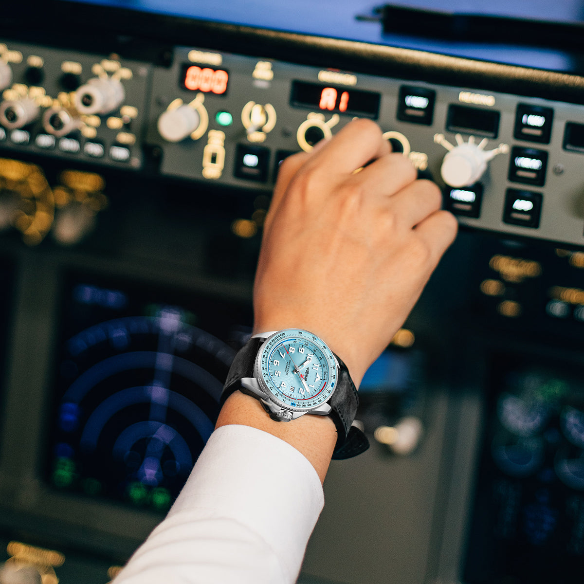 تعاون Csair | سلسلة Sky | مقياس السرعة | مضيء | طيار | 42 مم