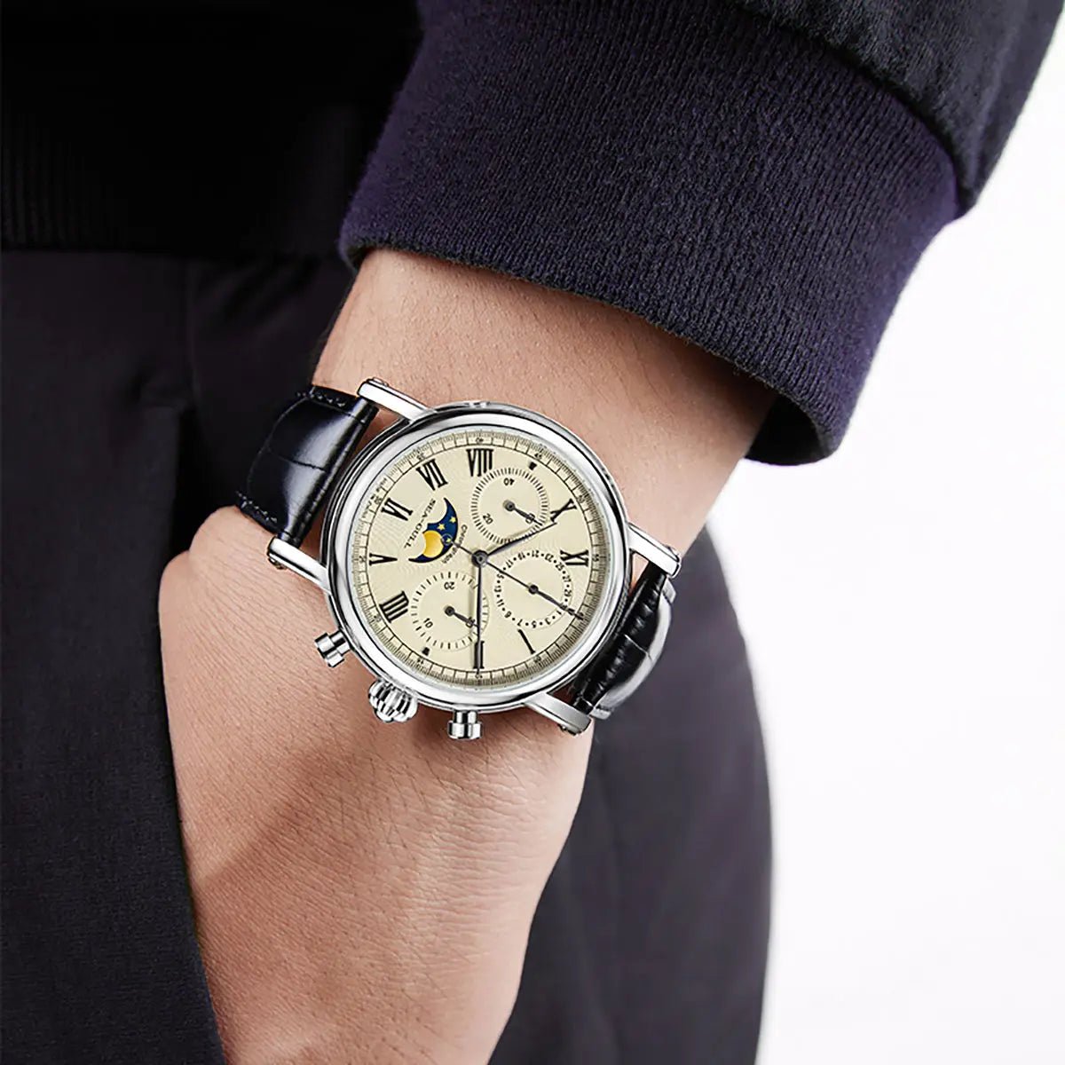 Extraordinary Series | Moon Phase | Chronograph | Complete Calendar | 41mm - Sea-Gull Watch Official Store