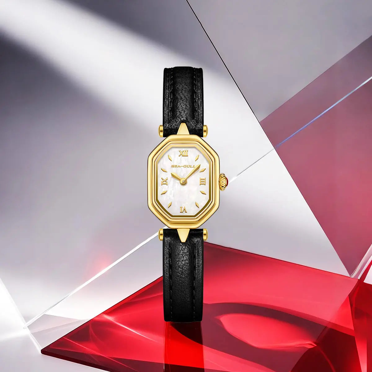 Octagonal | Slim | Quartz Movement | Mother-of-pearl dial | 24mm Sea-Gull
