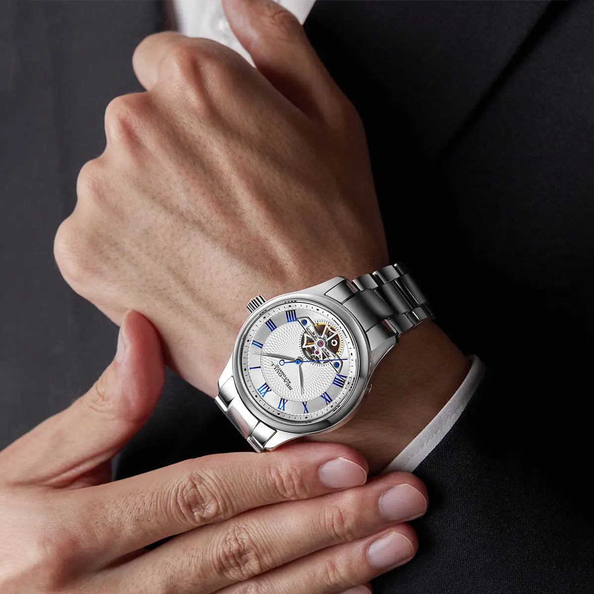 Flywheel | Guilloché Dial | Roman Numeral | 39mm Sea-Gull Watch Official Store