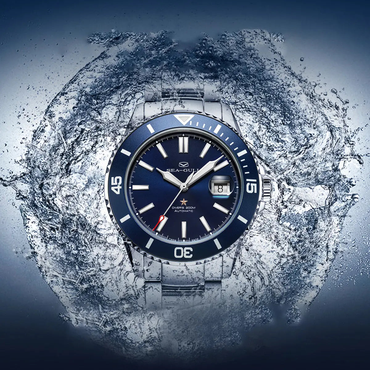 Ocean Series | 200m Waterproof | Calendar | Luminous | 44mm Sea-Gull
