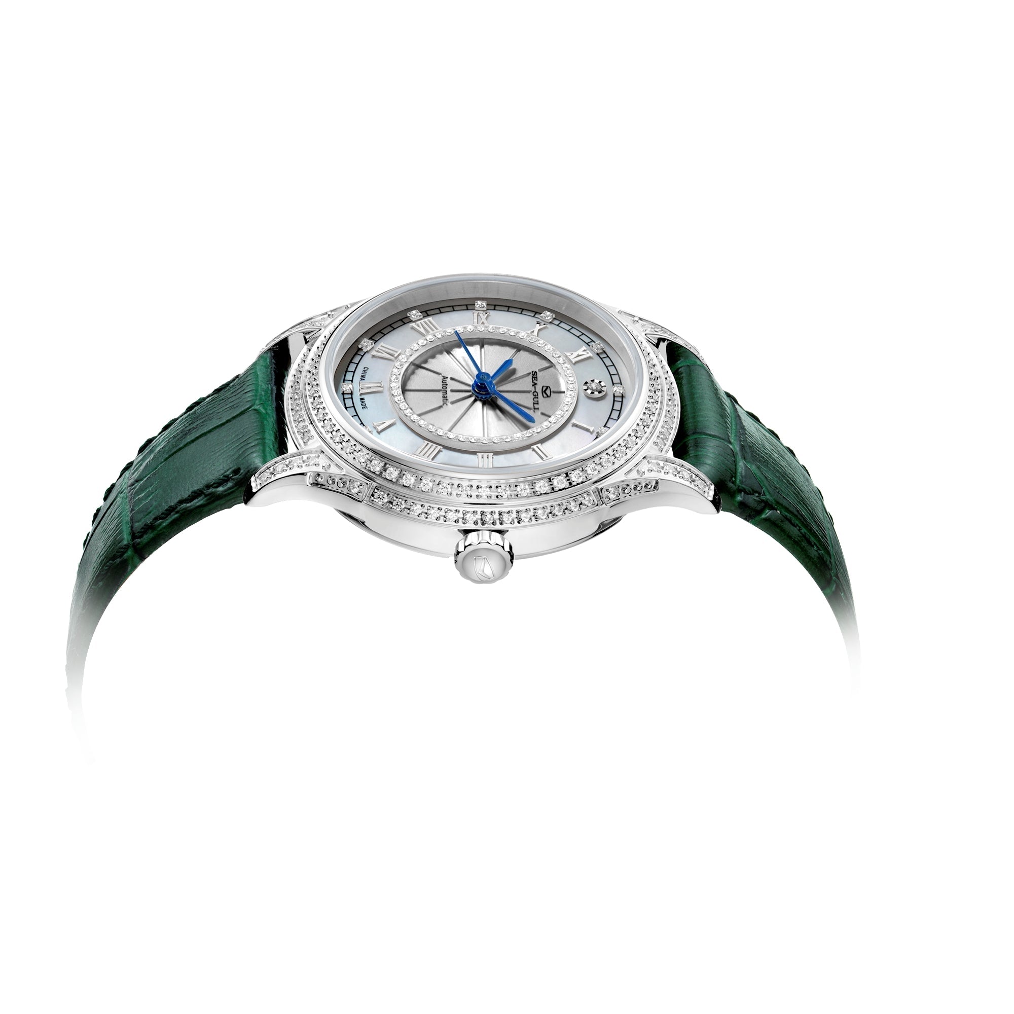 Diamond-set Mother-of-Pearl Dial | Vintage Automatic | Women's Watch | 34mm