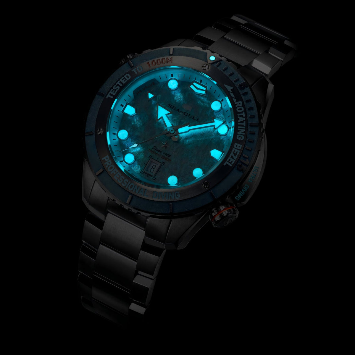 New | Deep Ocean|Ultra Diving Series | Titanium 1000M Diver | Helium Valve | Bonus Strap | 45mm