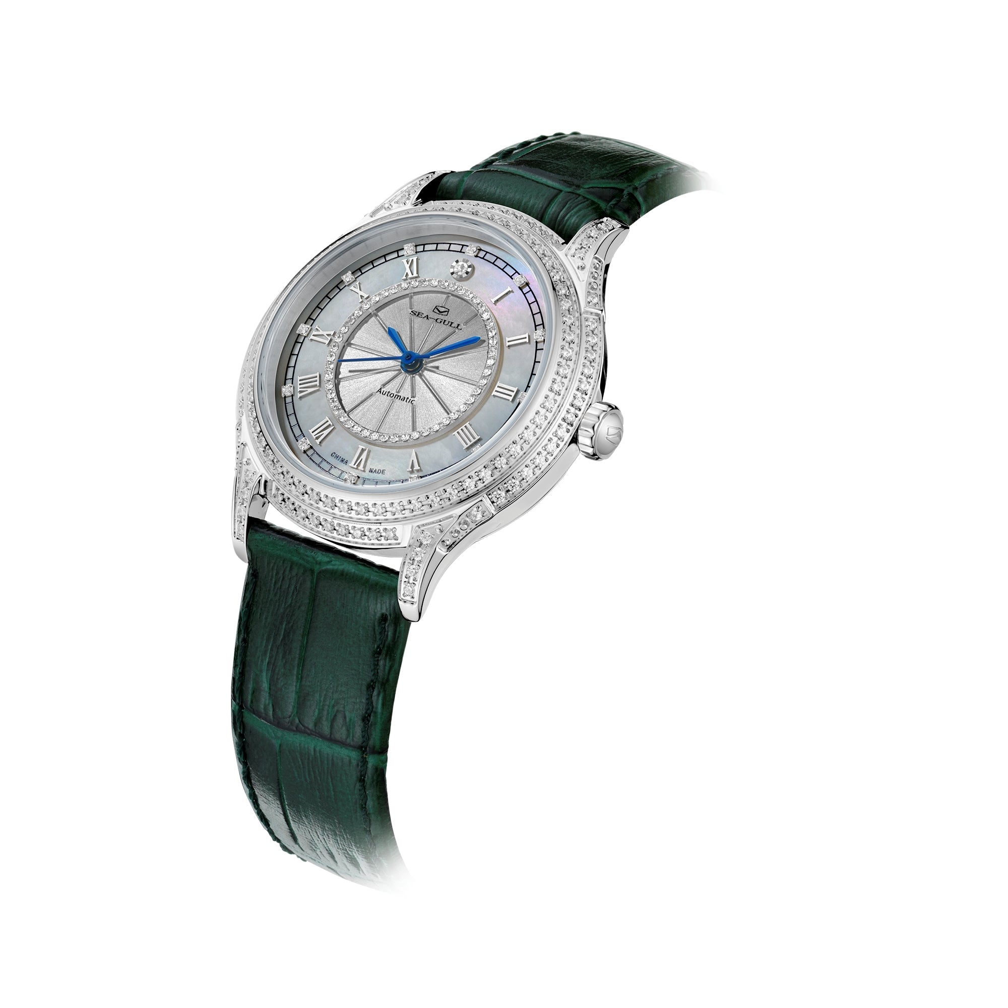 Diamond-set Mother-of-Pearl Dial | Vintage Automatic | Women's Watch | 34mm