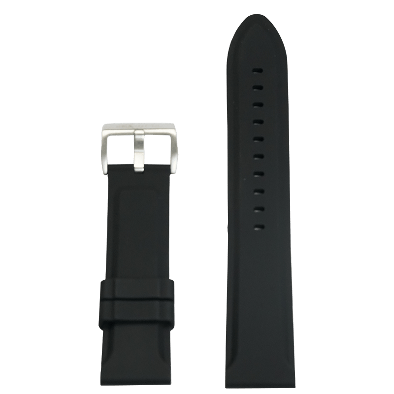 Silicone Strap | Smooth | Pin Buckle | Black | 20mm / 22mm - Sea-Gull Watch Official Store