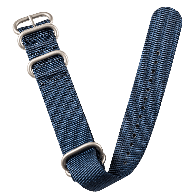 Canvas Strap | Plain Weave | Pin Buckle | Blue | 22mm - Sea-Gull Watch Official Store
