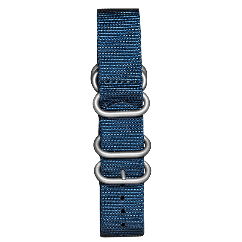 Canvas Strap | Plain Weave | Pin Buckle | Blue | 22mm - Sea-Gull Watch Official Store