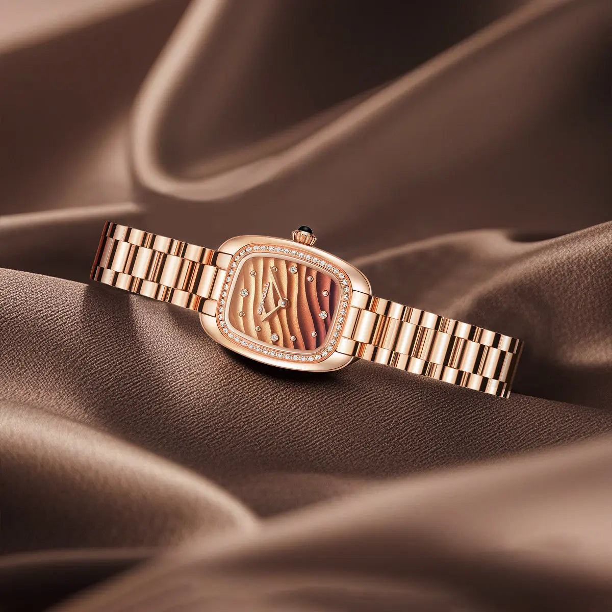 Time for Her Series | Mocha Retro | Quartz Movement | Square | 30mm Sea-Gull