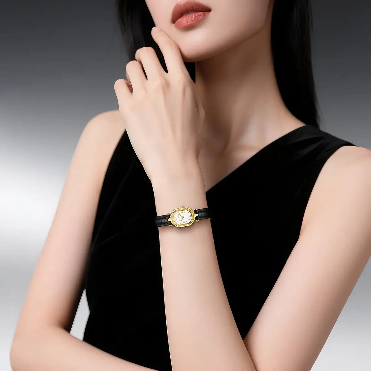 Octagonal | Slim | Quartz Movement | Mother-of-pearl dial | 24mm Sea-Gull