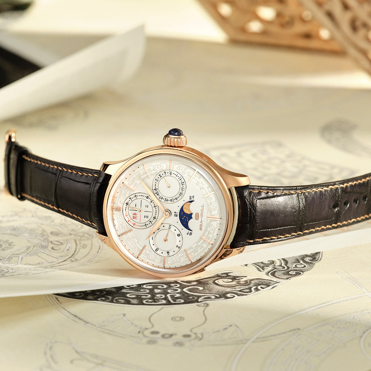 Tourbillon | Moon Phase | Perpetual Calendar | Minute Timer | 46mm Sea-Gull