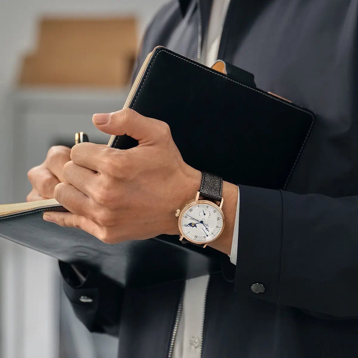 Moon Phase | Business | Complete Calendar | Energy Indicator | 41mm - Sea-Gull Watch Official Store