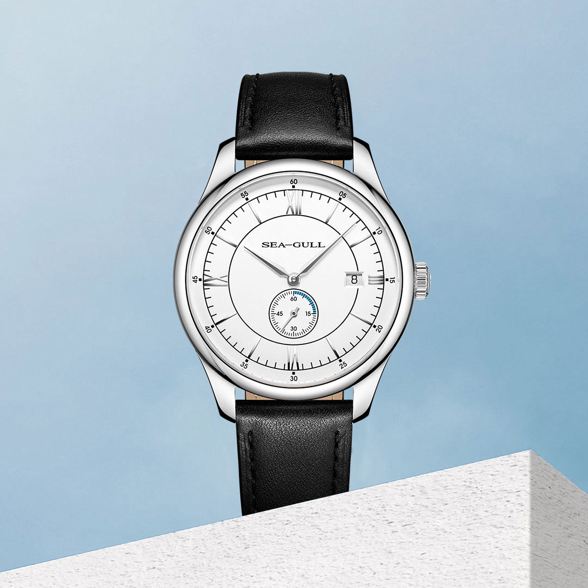 Vintage | Calendar | Roman Markers | Business | 41mm Sea-Gull