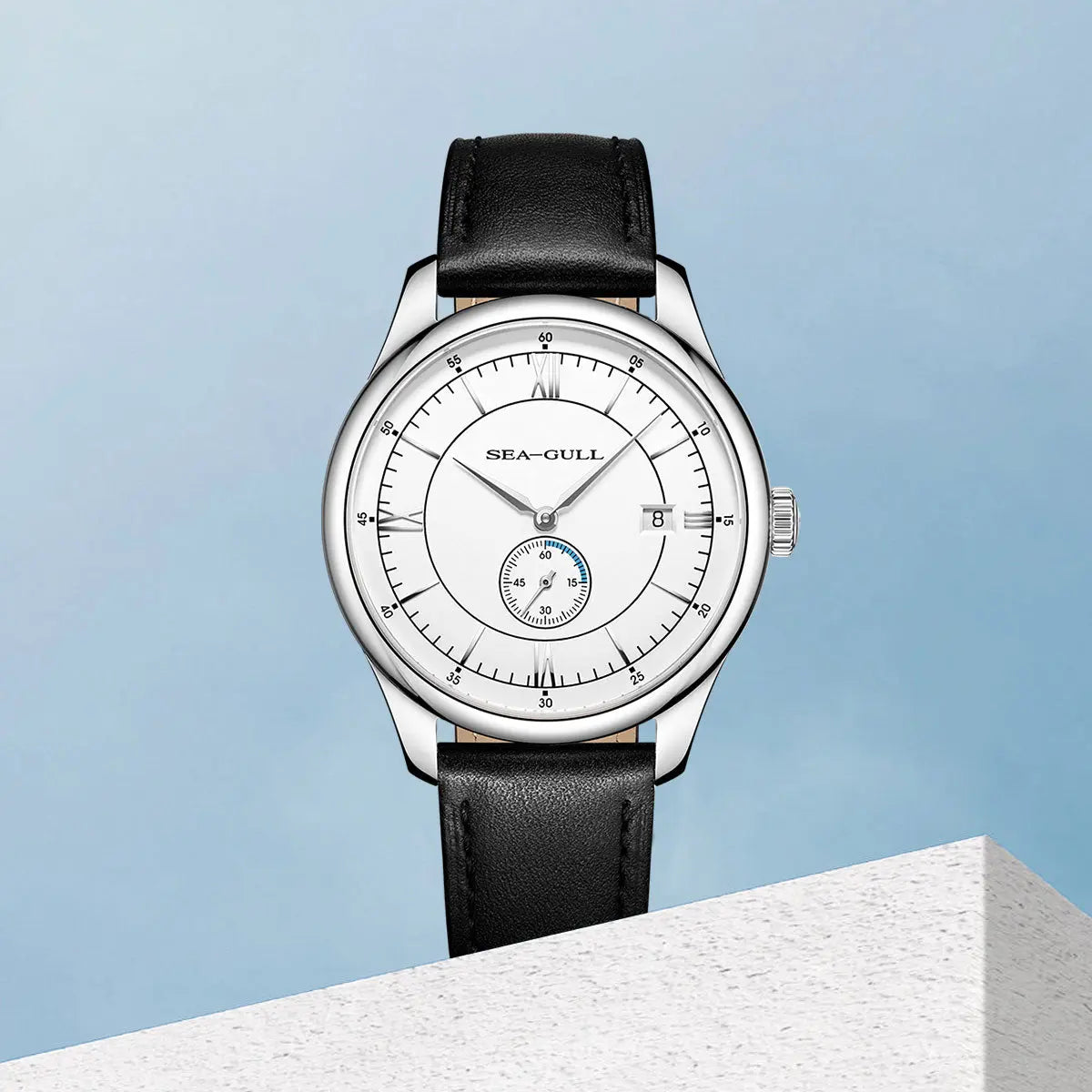 Vintage | Calendar | Roman Markers | Business | 41mm Sea-Gull