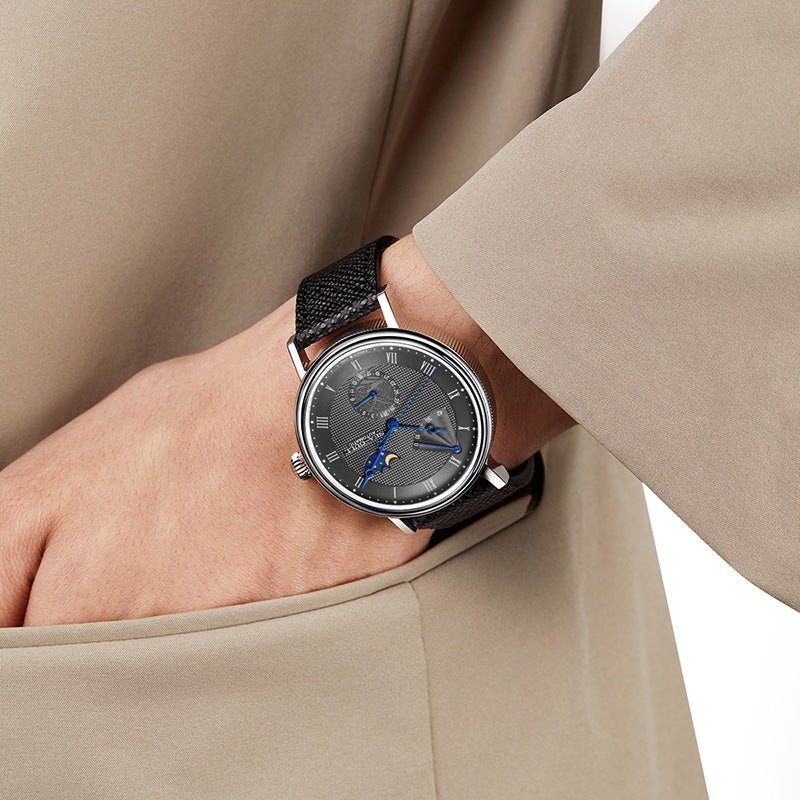 Moon Phase | Business | Complete Calendar | Energy Indicator | 41mm - Sea-Gull Watch Official Store